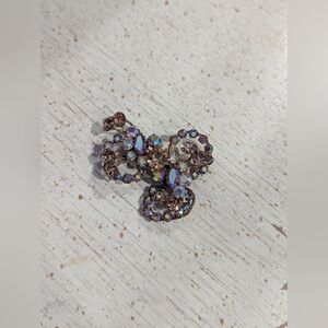 Vintage Triad Sparkling Gold and Silver Brooch